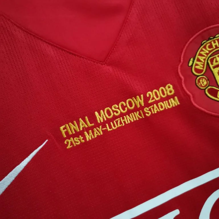 Manchester United Local Retro Manga Larga + RONALDO #7 | Temporada 07-08