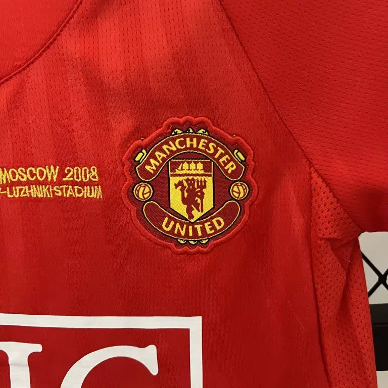 Manchester United Local Versión Niño Retro + RONALDO #7 | Temporada 07-08