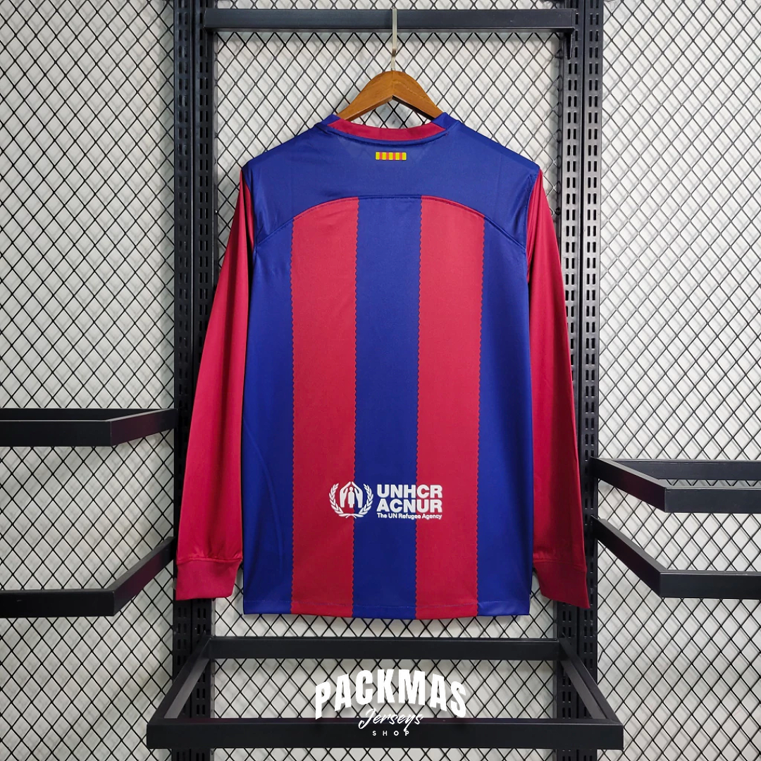 FC Barcelona Local Versión Fan Manga Larga | Temporada 23-24