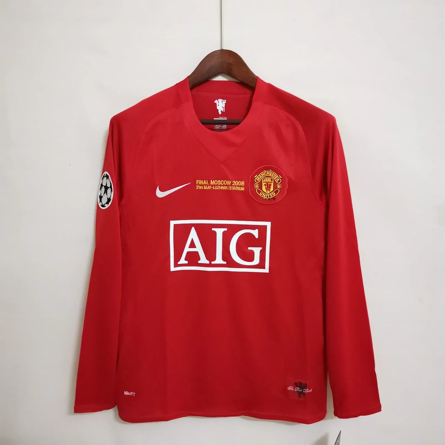 Manchester United Local Retro Manga Larga + RONALDO #7 | Temporada 07-08