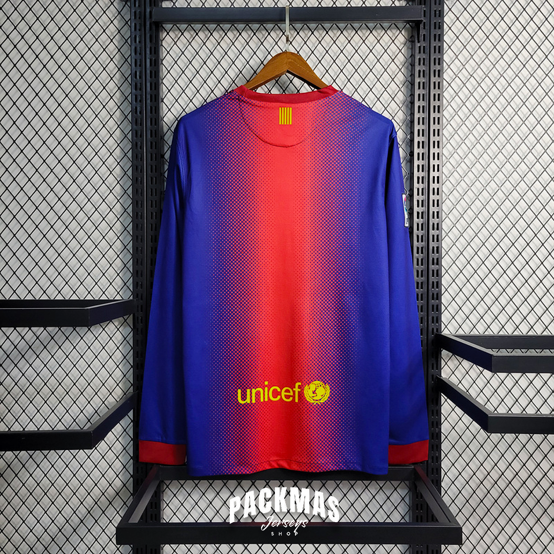 FC Barcelona Local Retro Manga Larga | Temporada 12-13