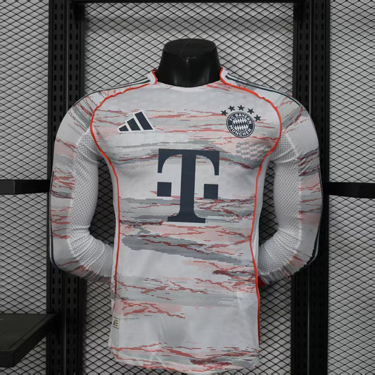 FC Bayern Munich Visitante Versión Jugador Manga Larga | Temporada 25-26
