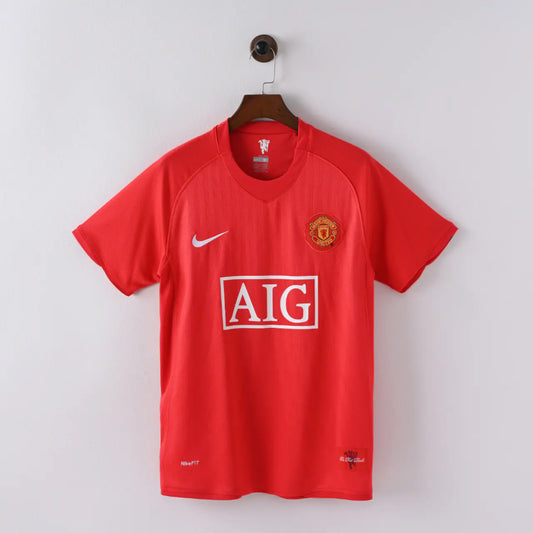 Manchester United Local Versión Retro Manga Corta | Temporada 07-08