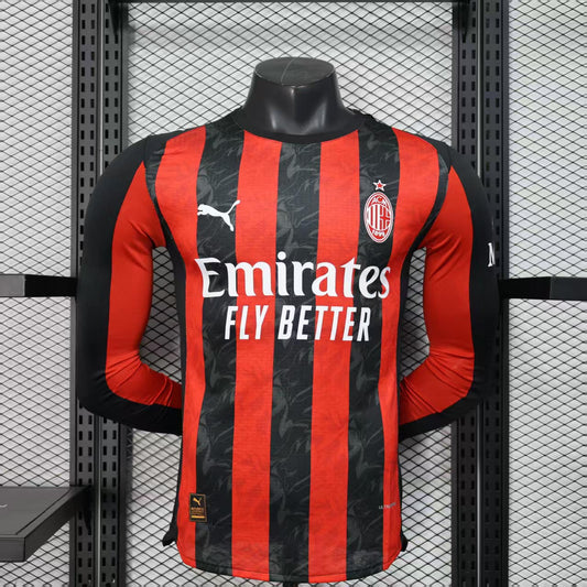 AC Milan Local Versión Jugador Manga Larga | Temporada 25-26