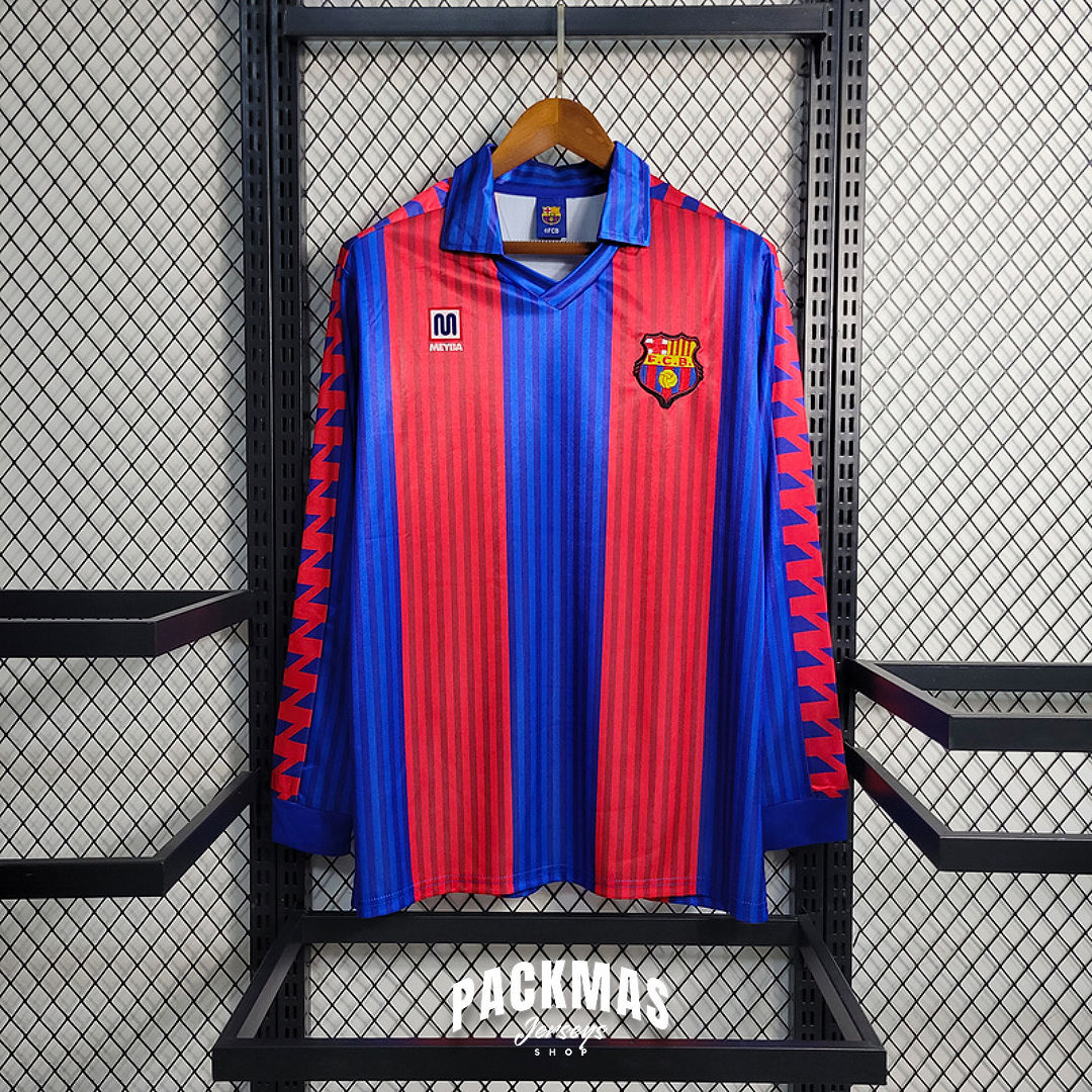 FC Barcelona Local Versión Retro Manga Larga | Temporada 92