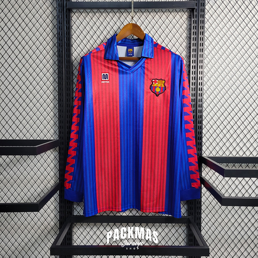 FC Barcelona Local Versión Retro Manga Larga | Temporada 92
