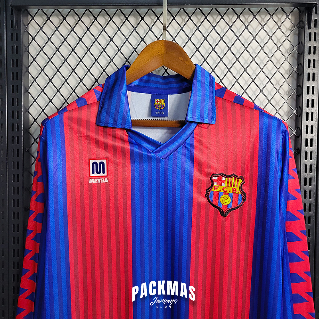FC Barcelona Local Versión Retro Manga Larga | Temporada 92