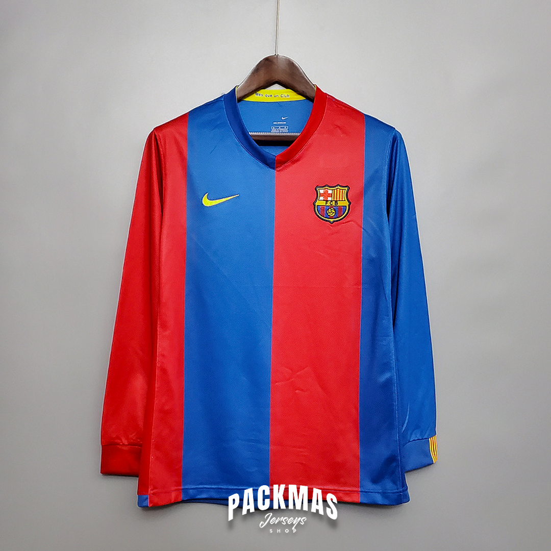 FC Barcelona Local Versión Retro Manga Larga | Temporada 06-07