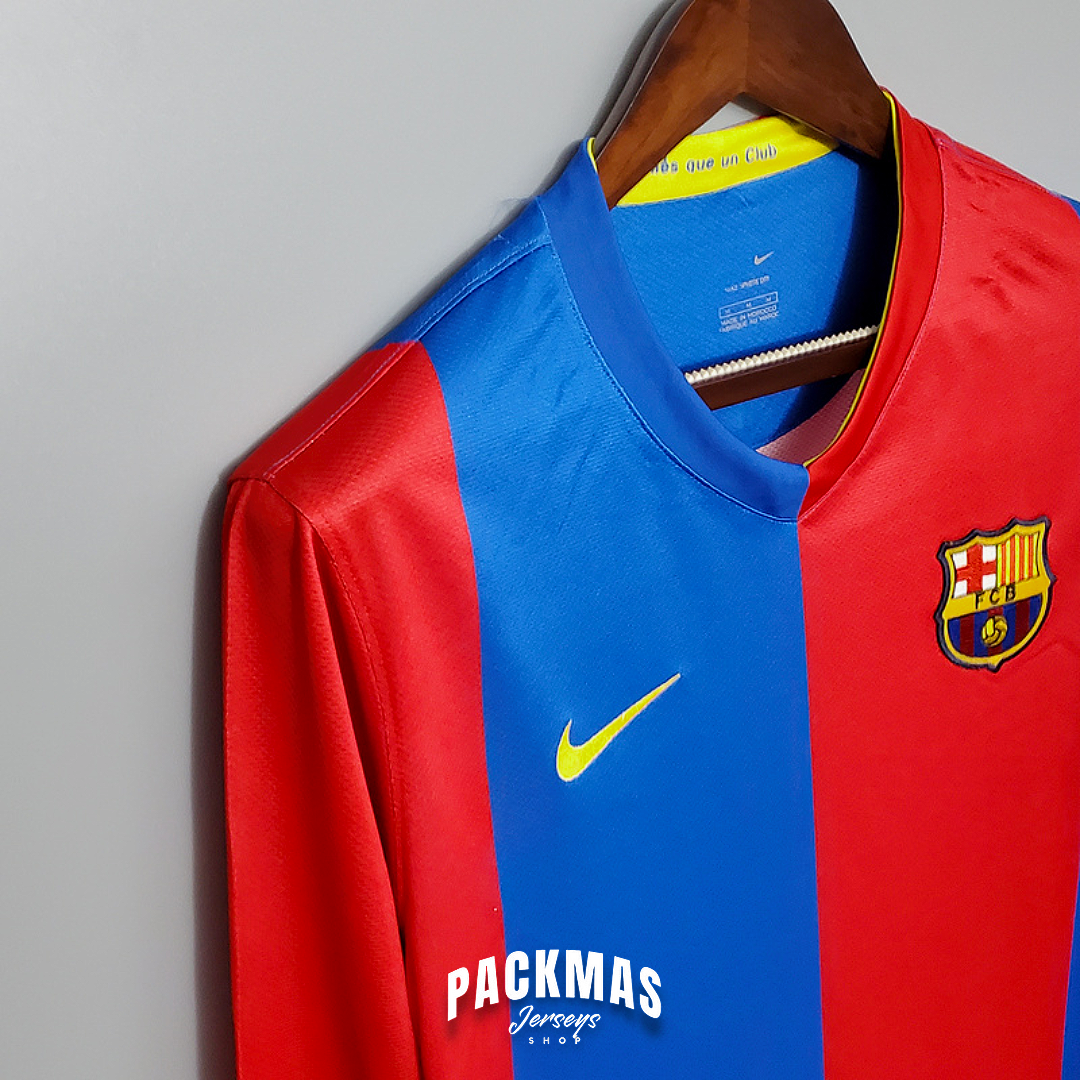 FC Barcelona Local Versión Retro Manga Larga | Temporada 06-07