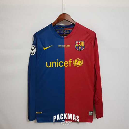 FC Barcelona Local Versión Retro Manga Larga | Temporada 08-09