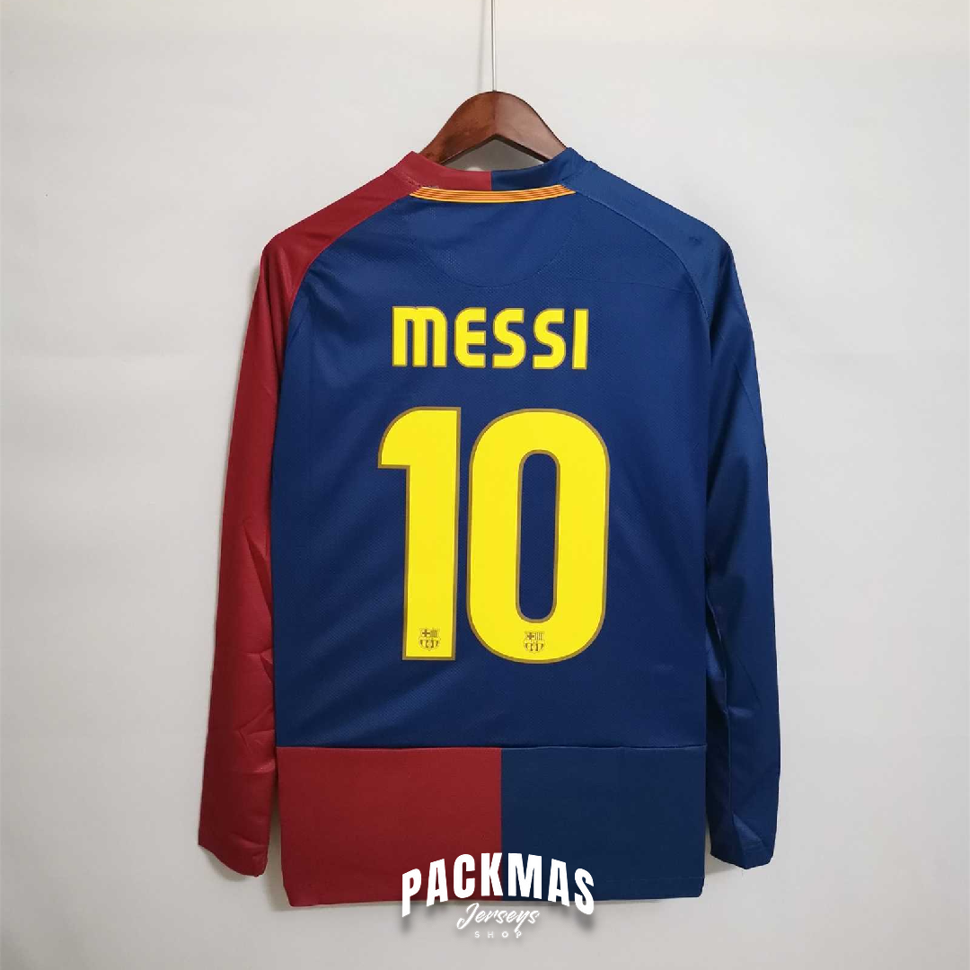 FC Barcelona Local Versión Retro Manga Larga | Temporada 08-09