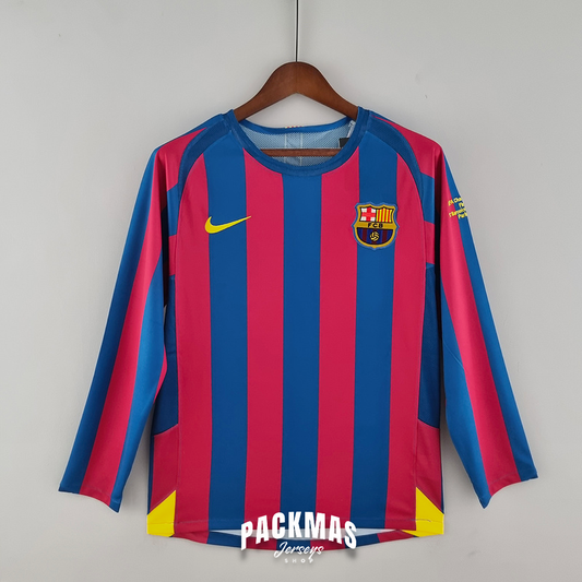 FC Barcelona Local Versión Retro Manga Larga | Temporada 05-06