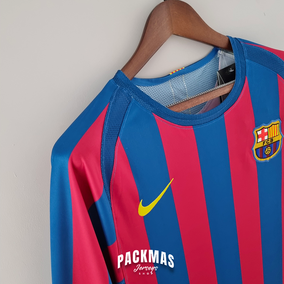 FC Barcelona Local Versión Retro Manga Larga | Temporada 05-06