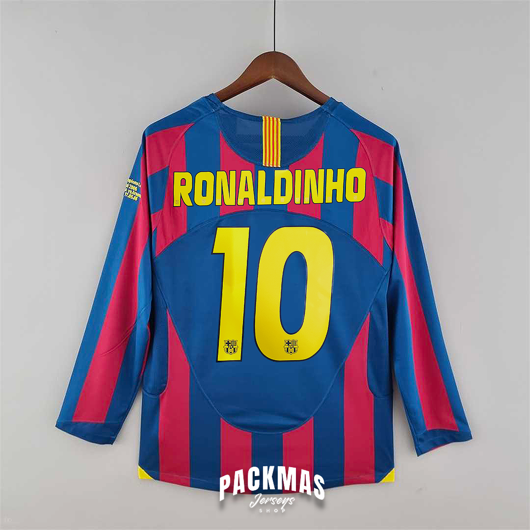 FC Barcelona Local Versión Retro Manga Larga | Temporada 05-06