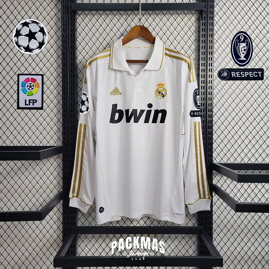 Real Madrid Local Versión Retro Manga Larga | Temporada 11-12