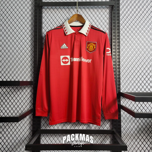 Manchester United Local Versión Fan Manga Larga | Temporada 22-23