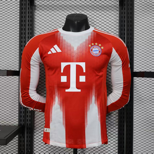 FC Bayern Munich Local Versión Jugador Manga Larga | Temporada 25-26