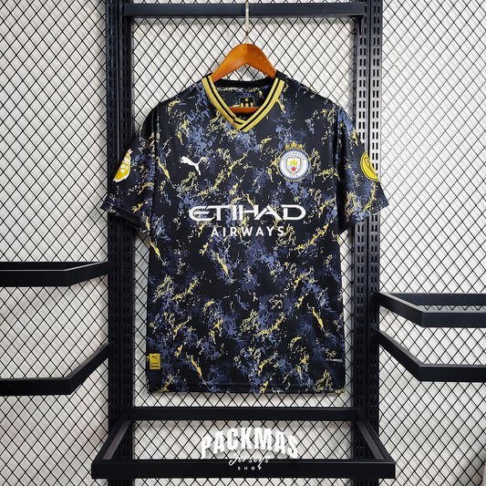 Manchester City Edición Especial Oro y Negro Versión Fan | Temporada 23-24