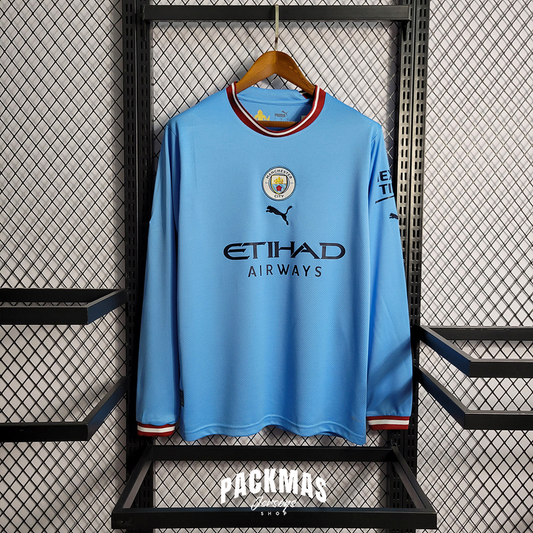 Manchester City Local Versión Fan Manga Larga | Temporada 22-23