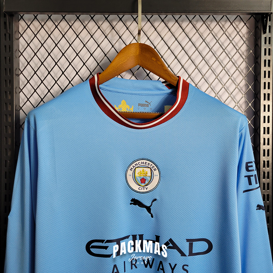 Manchester City Local Versión Fan Manga Larga | Temporada 22-23