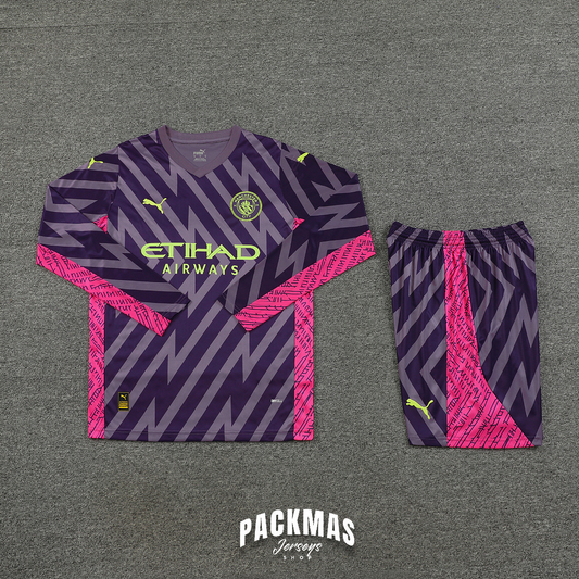 Manchester City Morado Conjunto Portero | Temporada 23-24