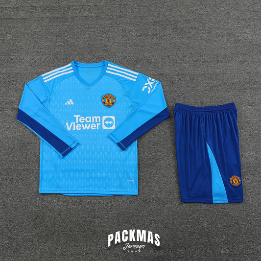 Manchester United Azul Conjunto Portero | Temporada 23-24