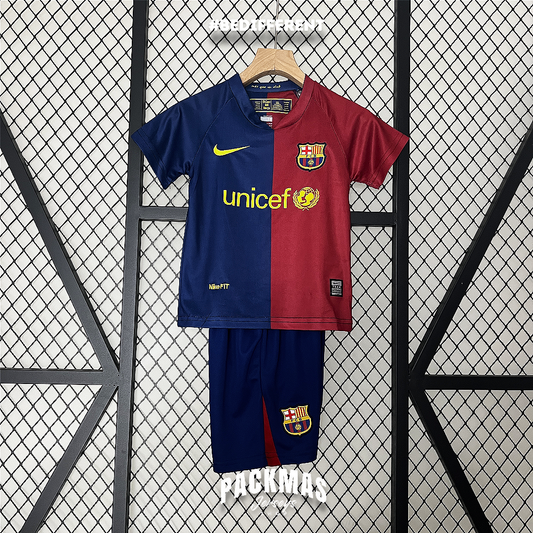 FC Barcelona Local Versión Niño Retro | Temporada 08-09