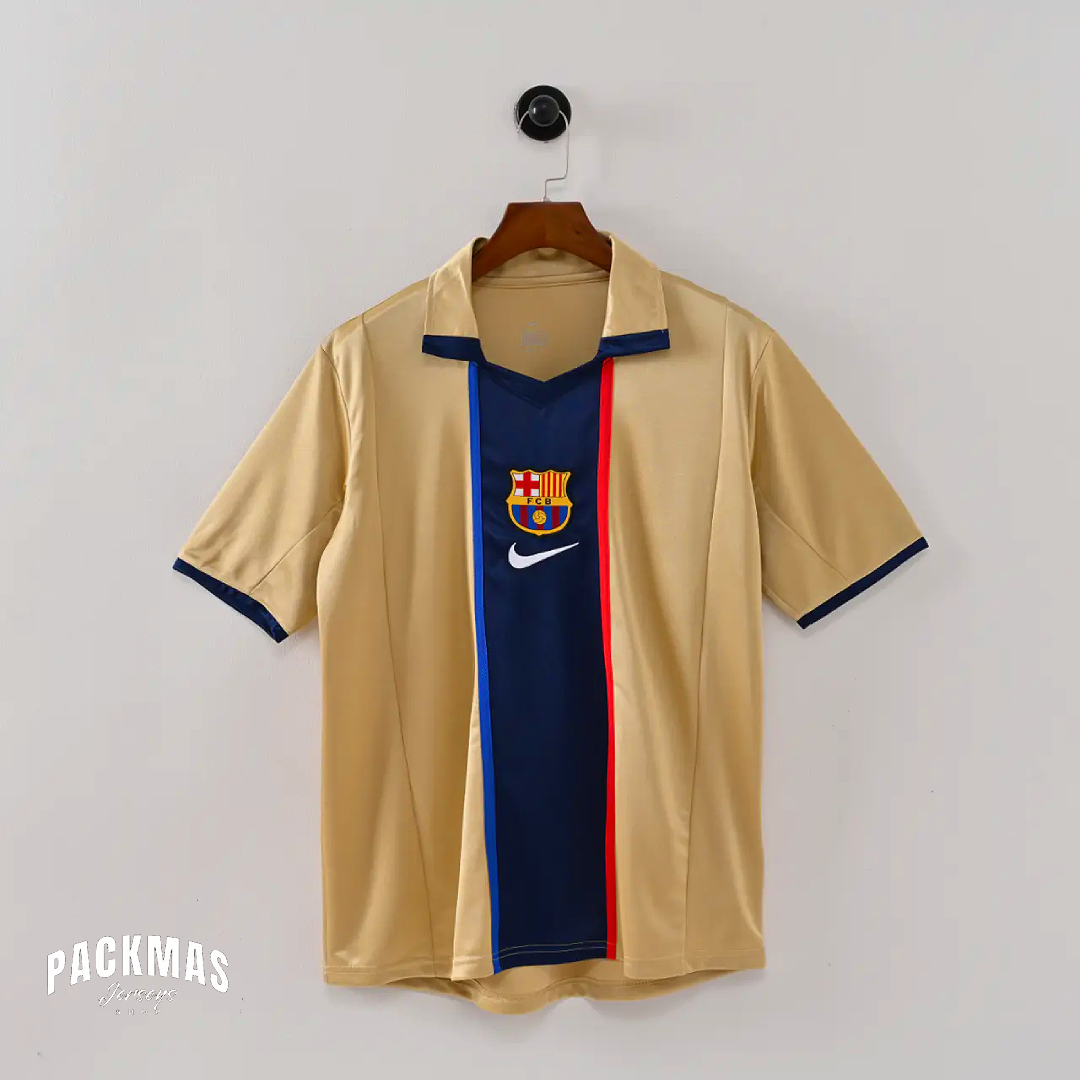 FC Barcelona Visitante Versión Retro Manga Corta | Temporada 01-02