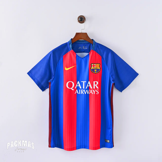 FC Barcelona Local Versión Retro Manga Corta | Temporada 16-17