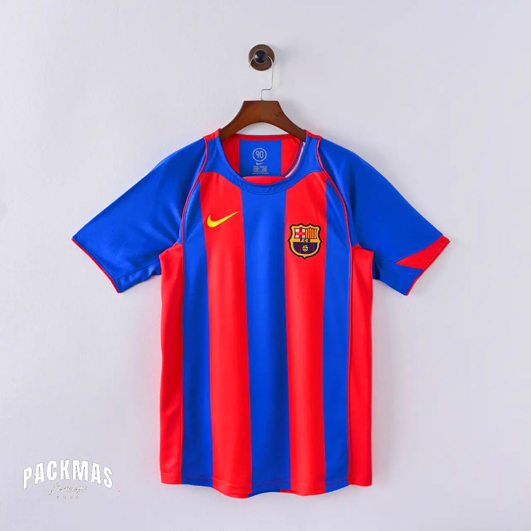 FC Barcelona Local Versión Retro Manga Corta | Temporada 04-05