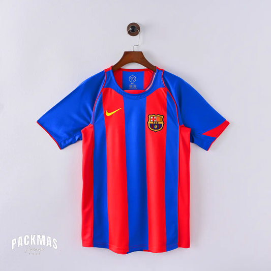FC Barcelona Local Versión Retro Manga Corta | Temporada 04-05